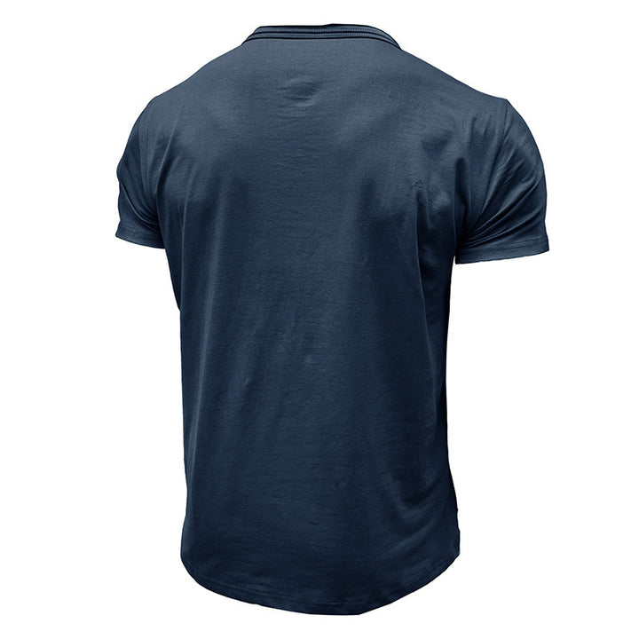 Herren Rundhals T-Shirt aus weichem Baumwollgemisch mit lässigem Schnitt Echoarchiv