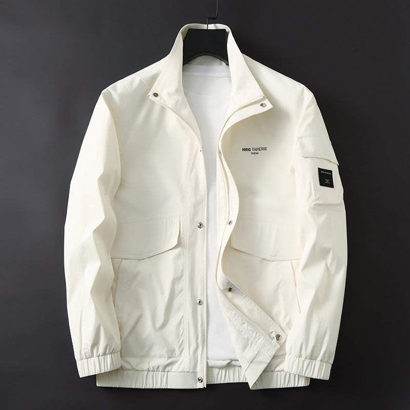 Herren Funktionale Fieldjacke mit Stehkragen, Armtasche und Pattentaschen Echo Archiv