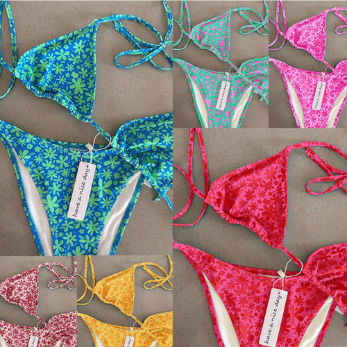 Damen Triangel-Bikini mit punktemuster Echo Archiv