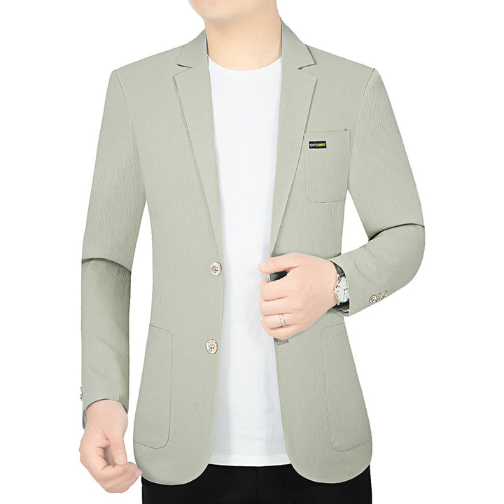 Herren Modernes Stretch Business-Sakko mit schmalem Schnitt und aufgesetzten Taschen – Tianoro