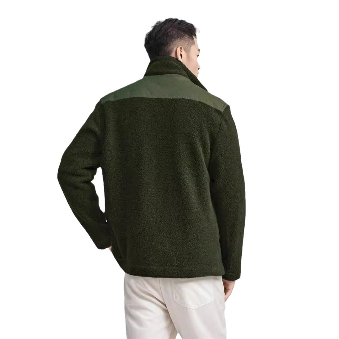 Herren Fleecejacke mit hohem Kragen und praktischen Taschen Echoarchiv
