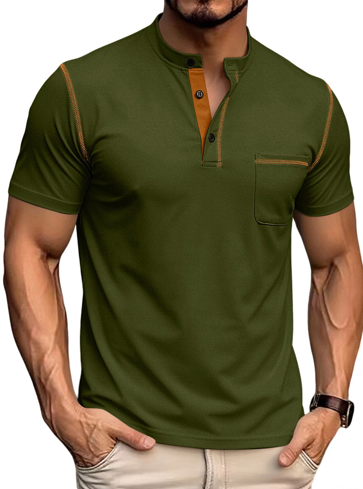 Herren Polo-Shirt mit gestreiftem Kragen Echoarchiv