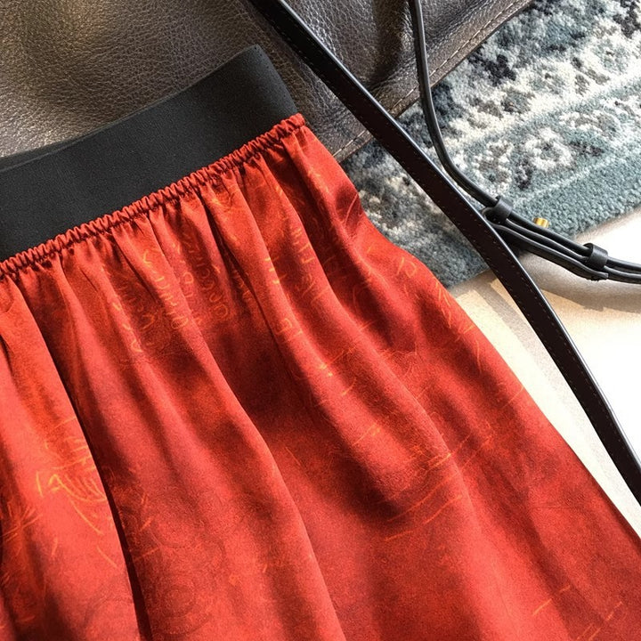 Damen Eleganter Midirock mit schwingendem Saum Echoarchiv