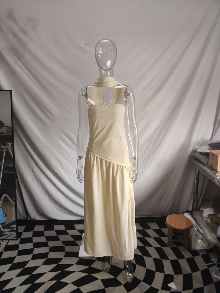 Damen Maxikleid mit schulterfreiem Design und dekorativem Wickelausschnitt Echo Archiv