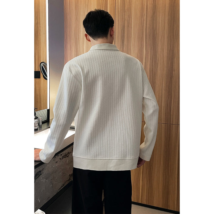 Stilvolles Herrenpullover mit langen Ärmeln und strukturiertem Design Echo Archive
