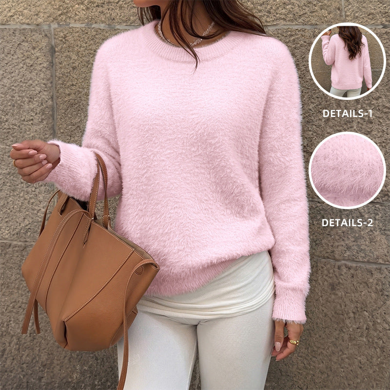 Damen Weicher und eleganter Pullover mit Off-Shoulder-Ausschnitt Echo Archiv