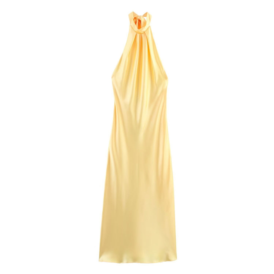 Damen Elegantes Maxikleid mit schimmerndem Wasserfallausschnitt und figurumspielendem Schnitt Echo Archiv