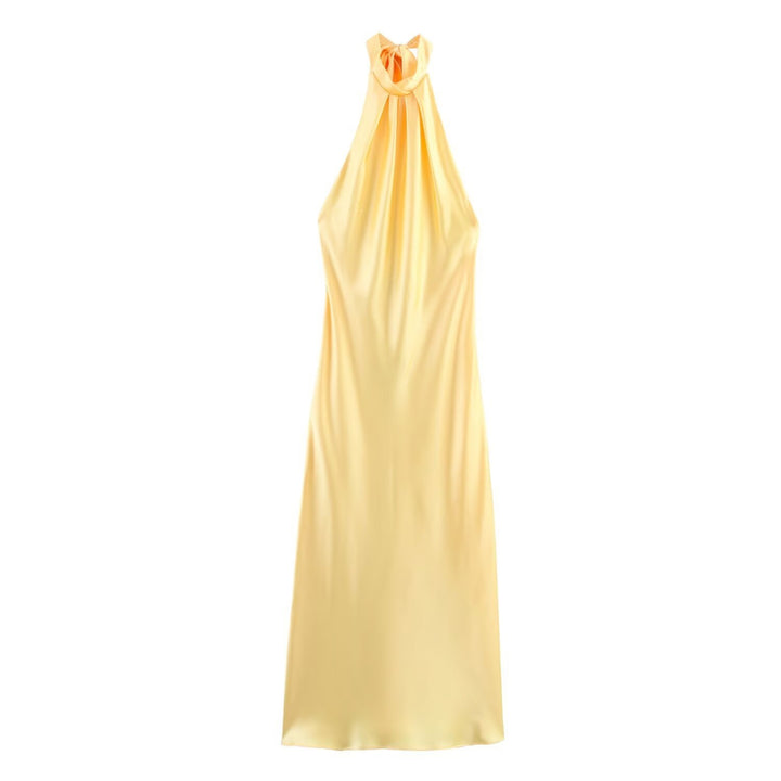 Damen Elegantes Maxikleid mit schimmerndem Wasserfallausschnitt und figurumspielendem Schnitt Echo Archiv