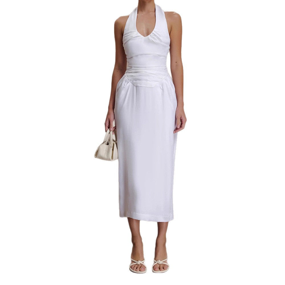 Damen Elegantes und figurbetontes Midikleid mit Halter-Ausschnitt Echo Archiv