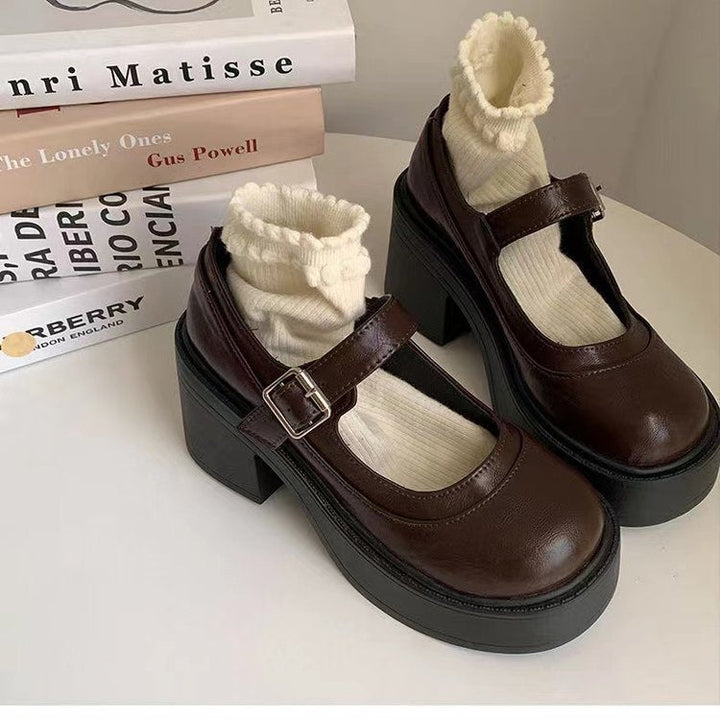 Damen Mary Jane Pumps mit Modernem Design und Hochwertiger Schnalle Echoarchiv