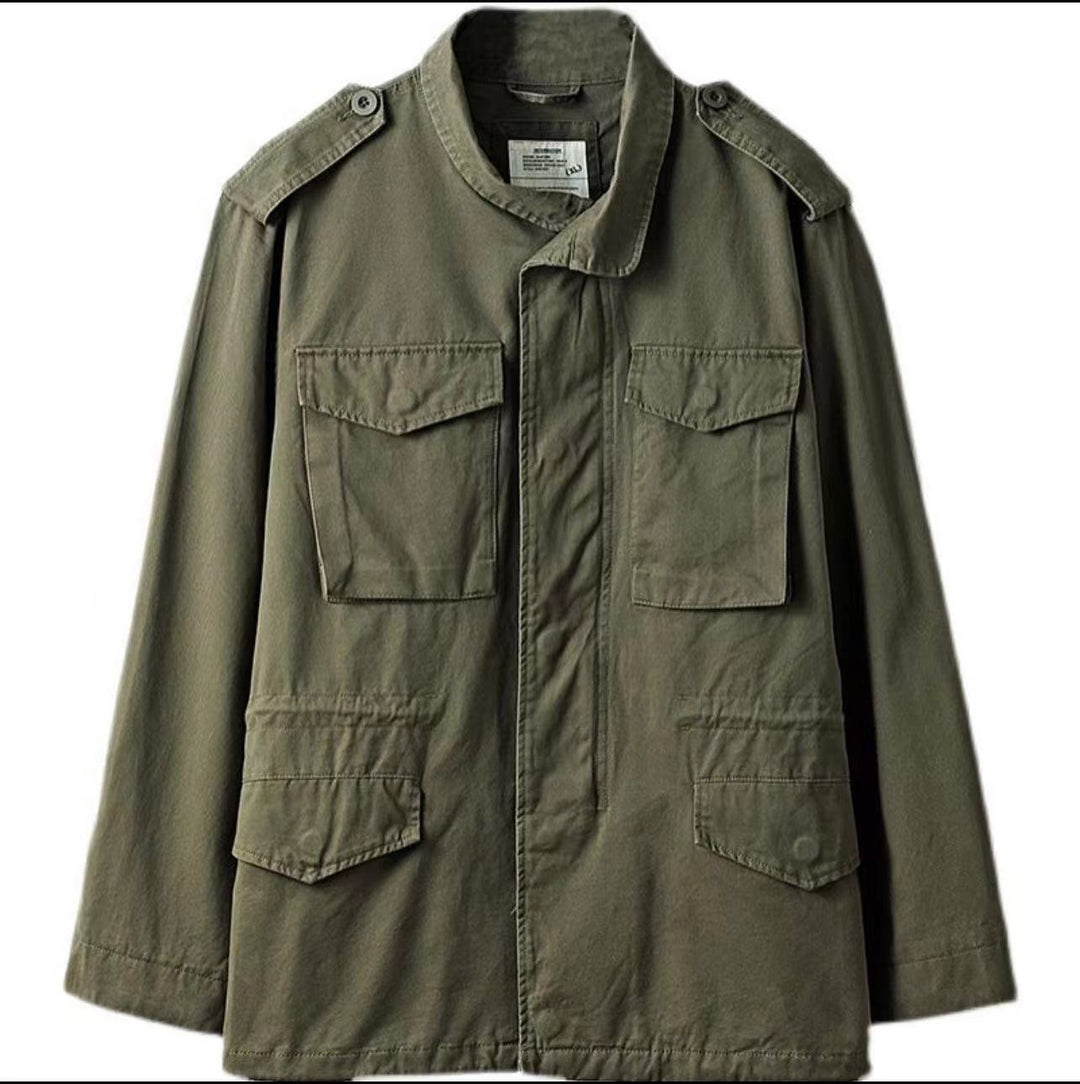 Herren nan leichte Baumwoll-Feldjacke mit aufgesetzten Taschen und Schulterklappen Echo Archiv