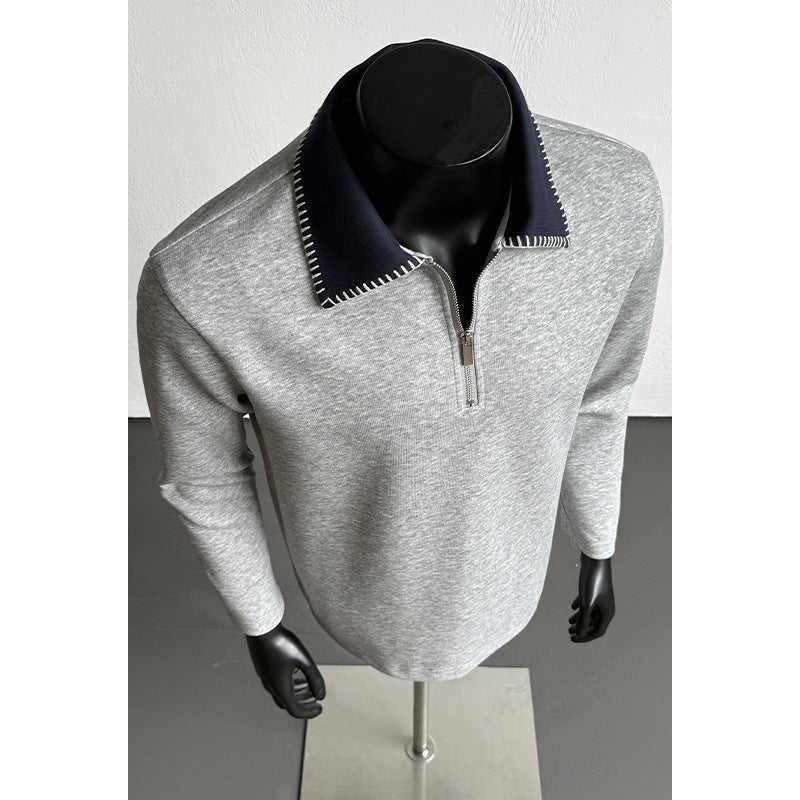 Herrenmode Stehkragenpullover mit Reißverschluss Echo Archive