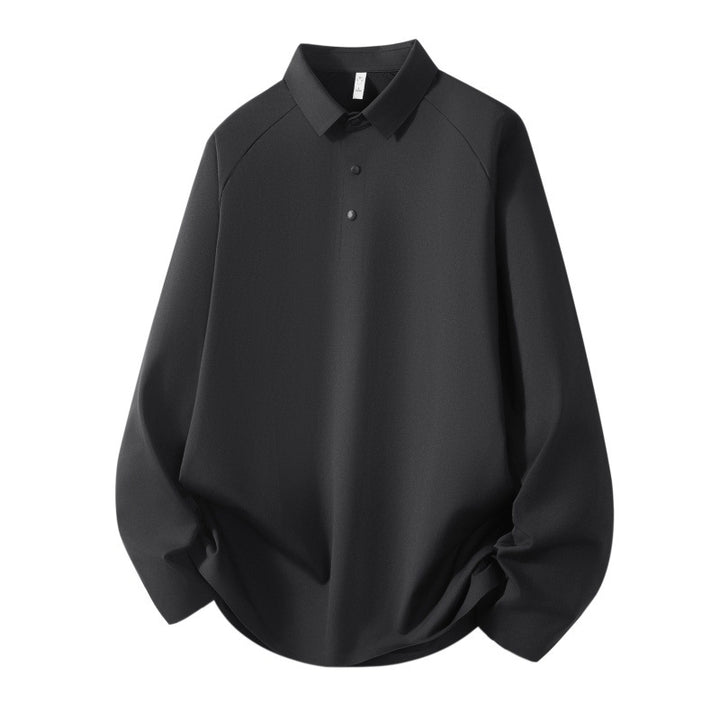 Herren Langarm-Poloshirt aus technischem Stretch mit Hemdkragen & Halbknopf-Leiste Echoarchiv