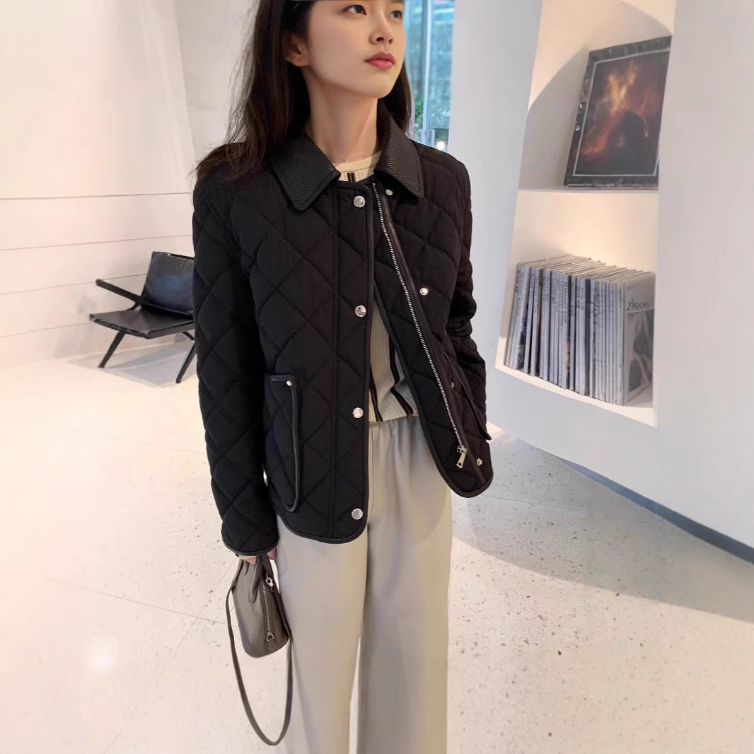 Damen Stylische gesteppte Jacke mit hohem Kragen Echoarchiv