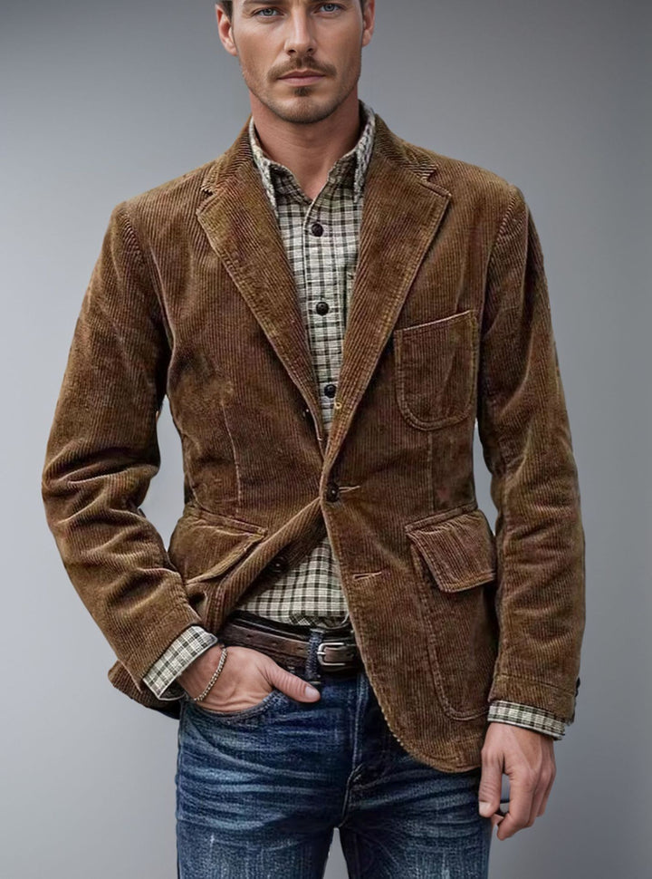 Herrenjacke aus Cord mit praktischen Taschen – Echoarchiv