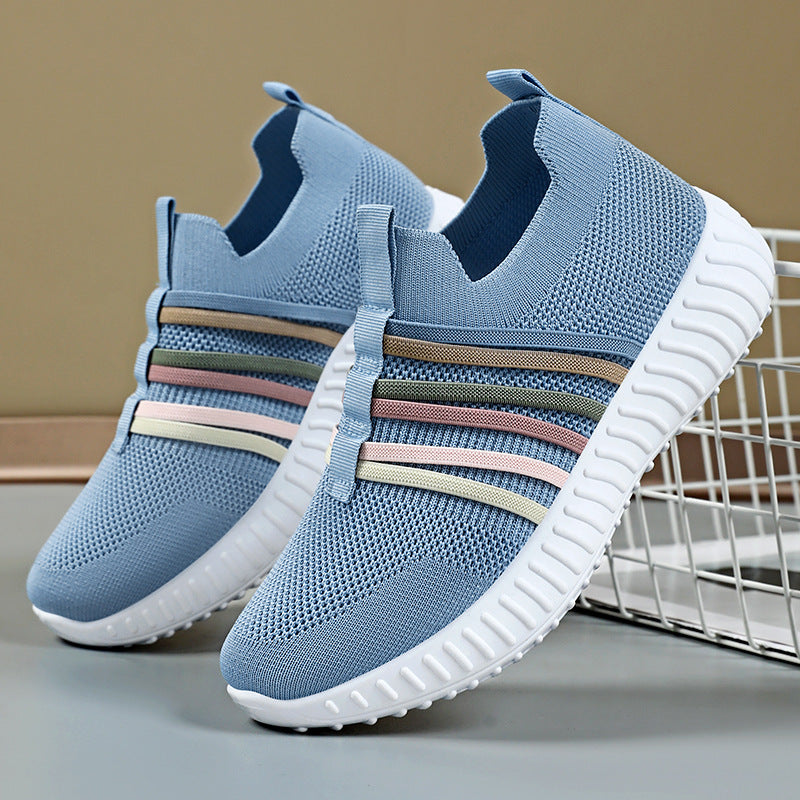 Damen Leichte und atmungsaktive Slip-On Sneakers mit elastischem Einsatz Echo Archiv