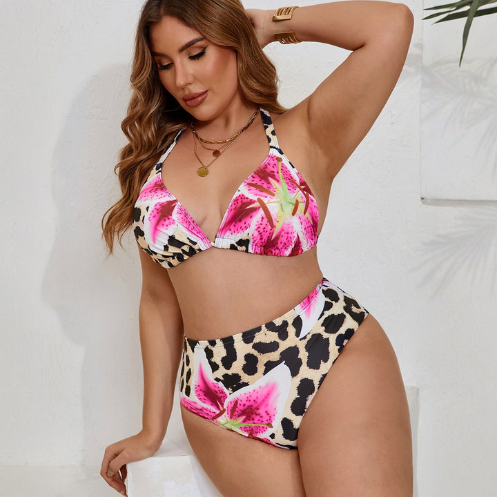 Damen Hochgeschnittener Bikini mit floralem Leo-Design Echo Archiv