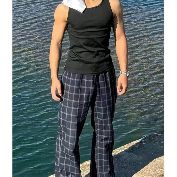 Herren Bequeme Freizeithose mit Karomuster Echo Archiv
