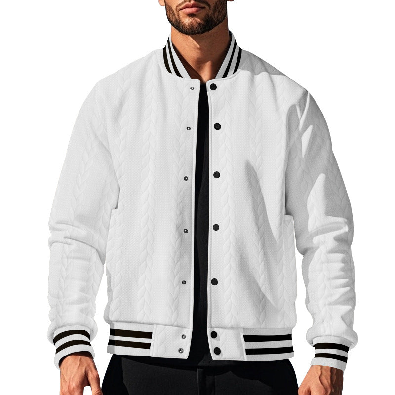 Herren lässige Bomberjacke mit strukturiertem Design Echoarchiv