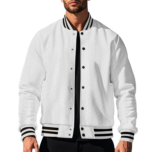 Herren lässige Bomberjacke mit strukturiertem Design Echoarchiv