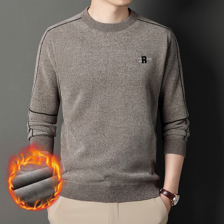 Herren hochwertige, atmungsaktive Strickpullover mit Rundhalsausschnitt Echoarchiv