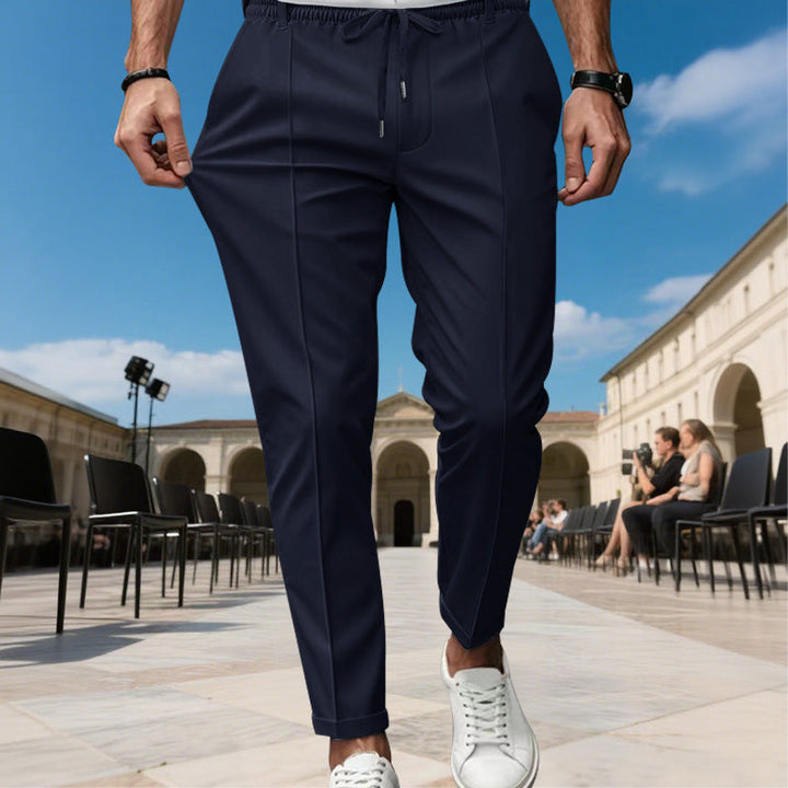 Herren moderne Chinohose mit bequemem elastischem Bund und praktischen Seitentaschen Echoarchiv