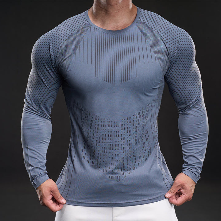 Herren langärmeliges Funktionsshirt mit atmungsaktiver Mesh-Technologie Echoarchiv