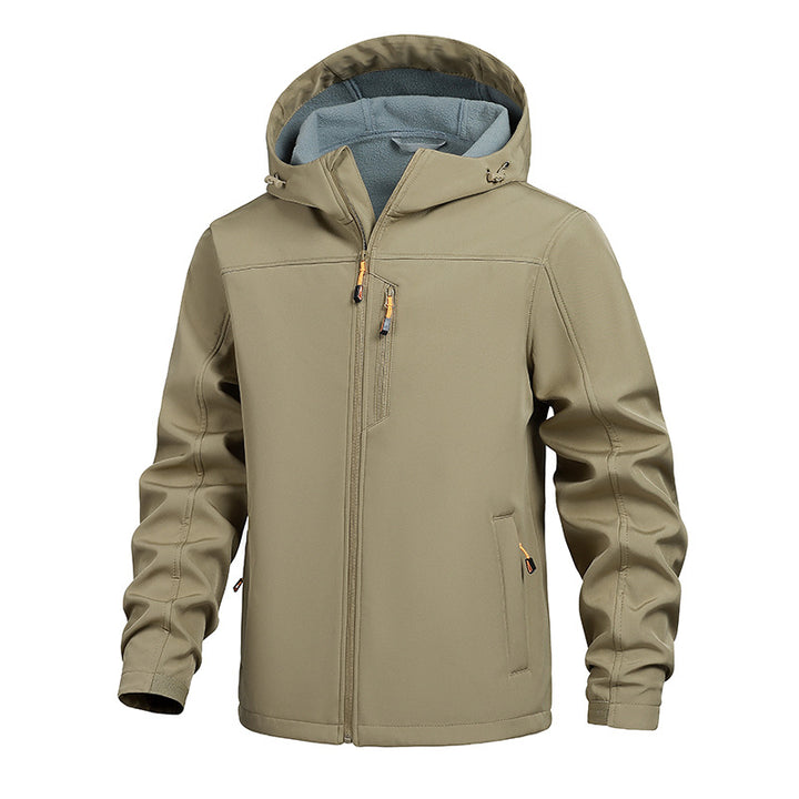 Herren Funktionsjacke mit wasserabweisendem Stoff und verstellbarer Kapuze Echoarchiv