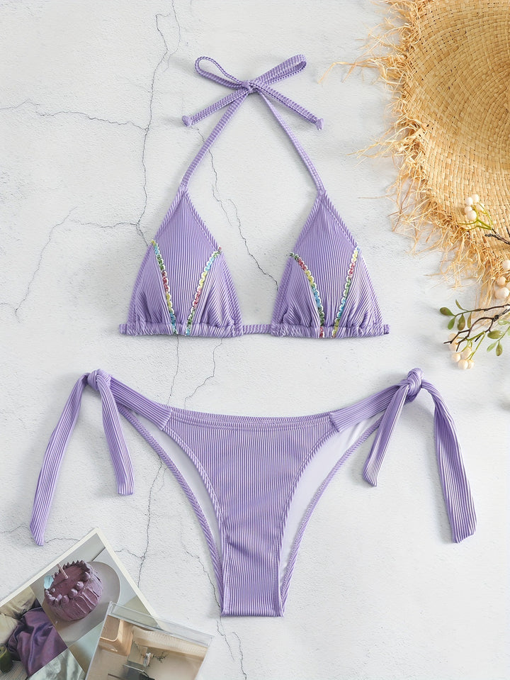 Damen Triangel-Bikini mit verspielten Bändern Echo Archiv