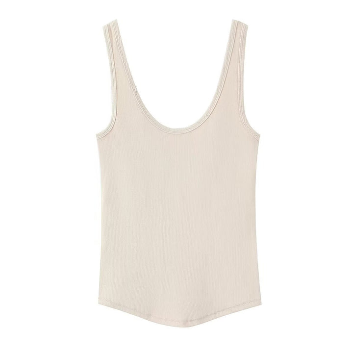 Damen hochwertiges Rippen-Top mit elegantem Rundhals und bequemer Passform Echo Archiv