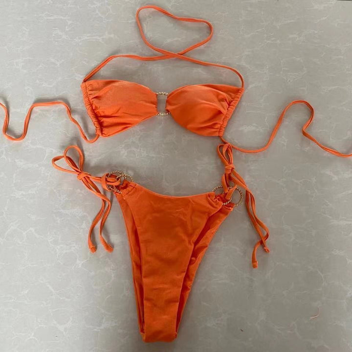 Damen Bandeau-Bikini mit goldenen Akzenten Echo Archiv