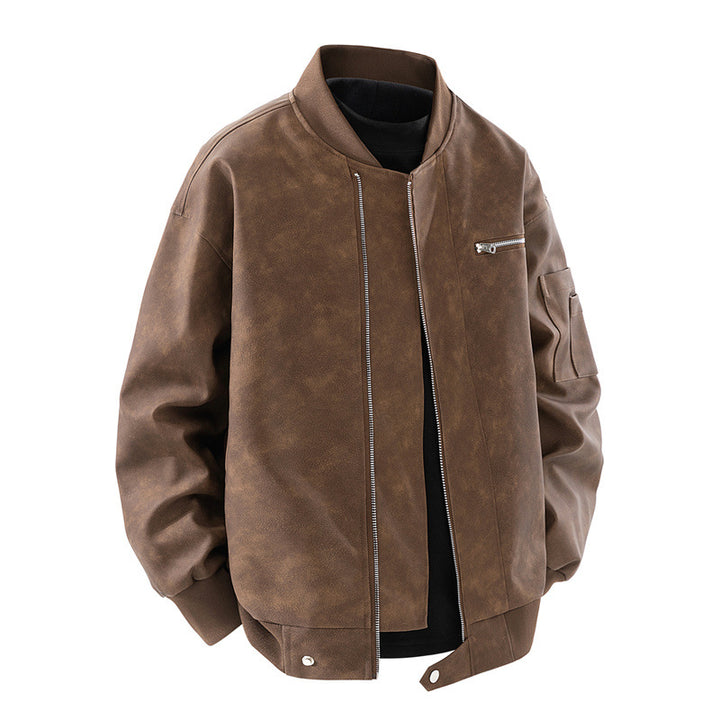 Herren elegante Bomberjacke mit vielseitigen Taschen Echoarchiv