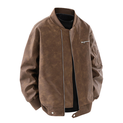 Herren elegante Bomberjacke mit vielseitigen Taschen Echoarchiv