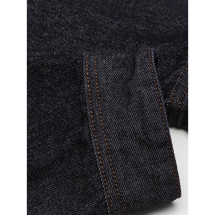 Herren Boxy-Denimjacke mit durchgehendem Reißverschluss, Brust-Reißverschlusstasche und Hemdkragen Echo Archiv