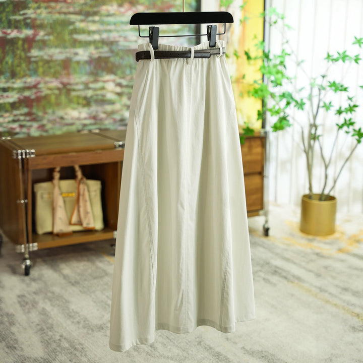 Damen Eleganter Maxirock mit Taillengürtel Echoarchiv