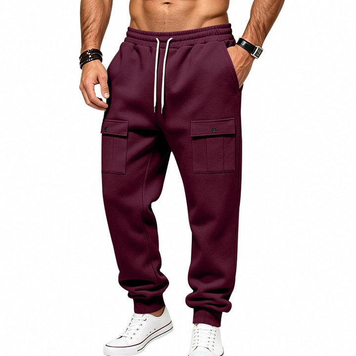 Herren Cargo-Jogginghose mit Bündchen, Tunnelzug und aufgesetzten Klappentaschen Echoarchiv