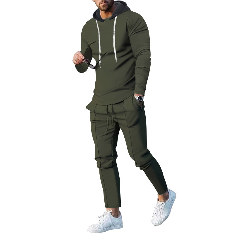 Herren modisches Hoodie mit sportlicher Passform und kontrastierenden Details Echoarchiv