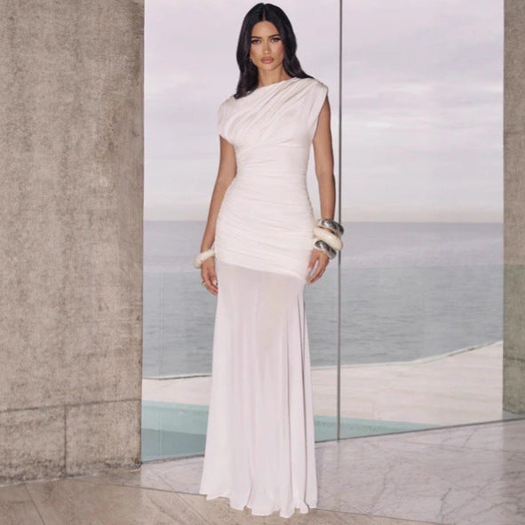 Damen Elegantes und figurbetontes Maxikleid mit Drapierungen Echo Archiv