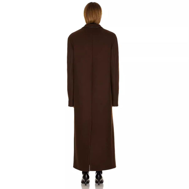 Damen Maximaler Einreihiger Mantel im Oversize‑Schnitt mit klassischem Revers Echoarchiv