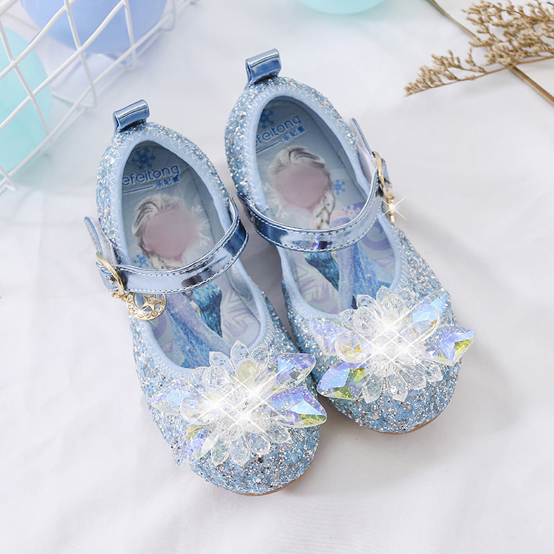 Mädchen Glitzernde Ballerina-Sandalen mit Blumenapplikationen Echo Archiv