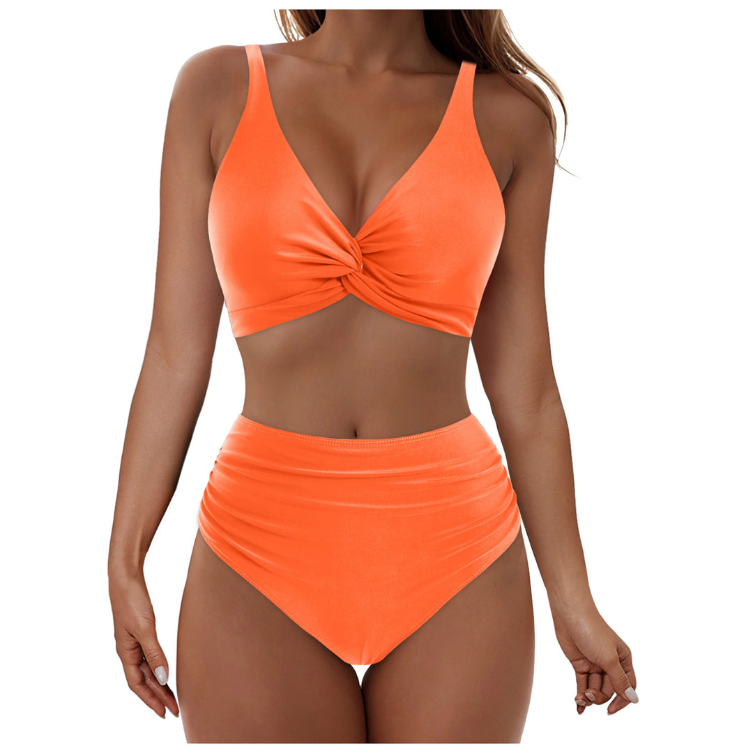 Damen Hochtailliertes Bikini-Set mit elegantem Wickeloberteil Echo Archiv