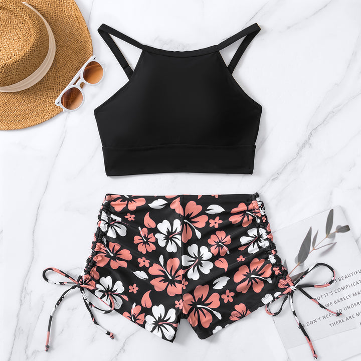 Damen Sport-Bikini-Set mit trendigem Crop-Top und modischen Shorts Echo Archiv