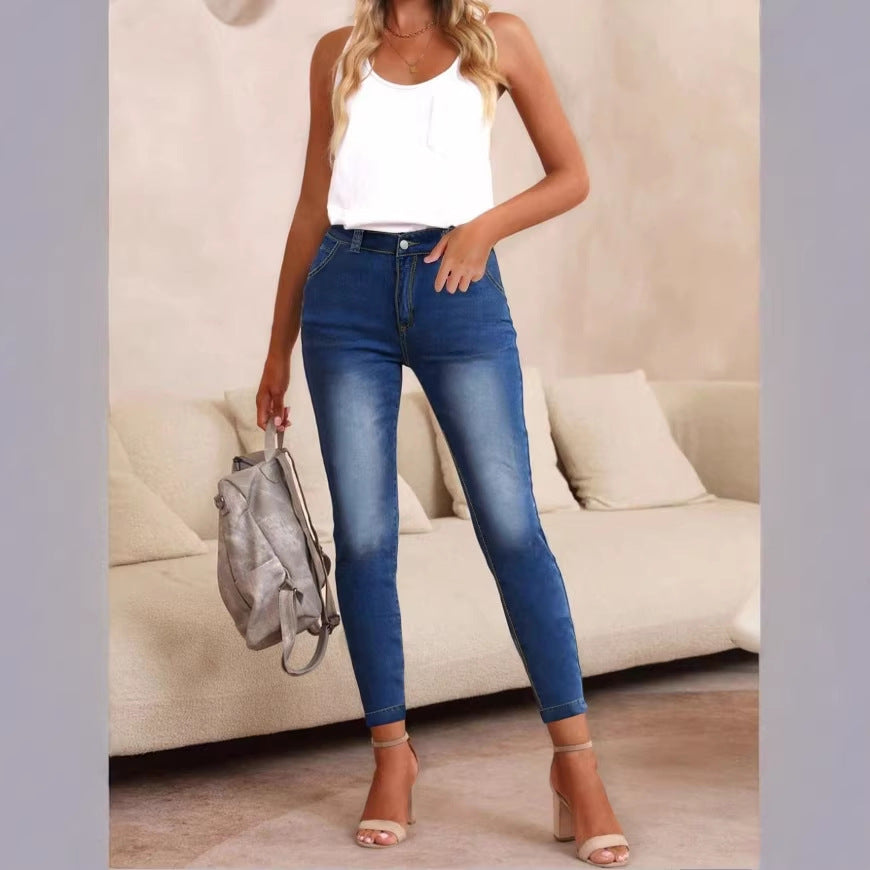 Damen High-Waist Skinny-Jeans aus elastischem Stretch-Denim Echo Archiv