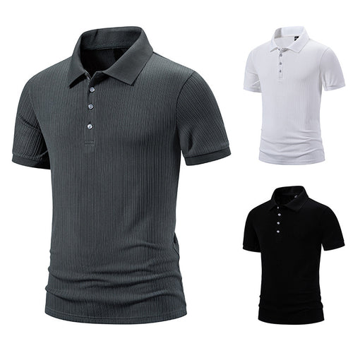Herren hochwertiges Poloshirt mit moderner Struktur Echoarchiv