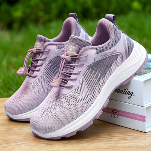 Damen nan leichter atmungsaktiver Strick-Walking-Sneaker mit Schnellzug-Kordel und gedämpfter EVA-Zwischensohle Echo Archiv