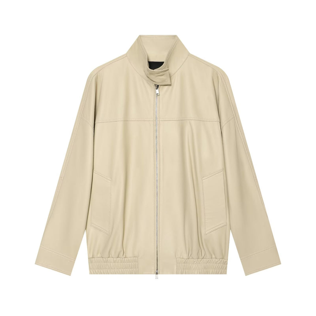 Damen Oversize Kunstleder-Blousonjacke mit Stehkragen Echo Archiv