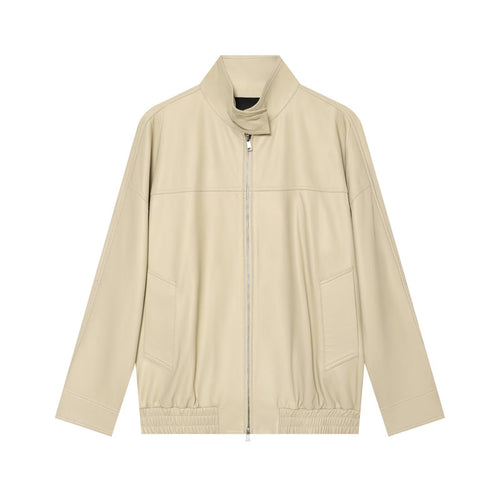 Damen Oversize Kunstleder-Blousonjacke mit Stehkragen Echo Archiv