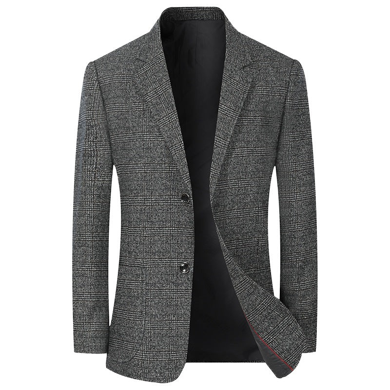 Herren Business-Casual Sakko mit Glencheck und leichtem Stretch – Tianoro