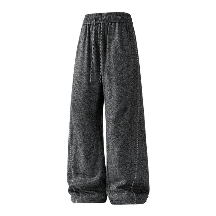Frauen weite Lounge-Sweatpants mit elastischem Kordelzugbund und dekorativer Seitennaht – Avérine