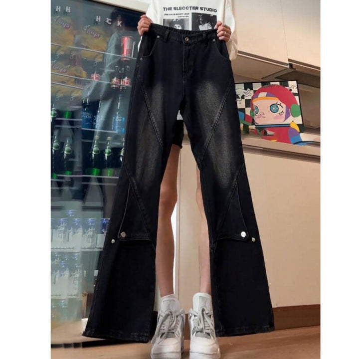 Damen Modische High-Waist Jeans Echoarchiv